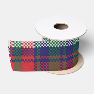 Pattern Colorfull Stylish Geometric Vintage  Satin Ribbon
