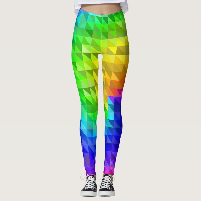 Pattern Colourful Inspiration Retro Summer  Leggings (Front)