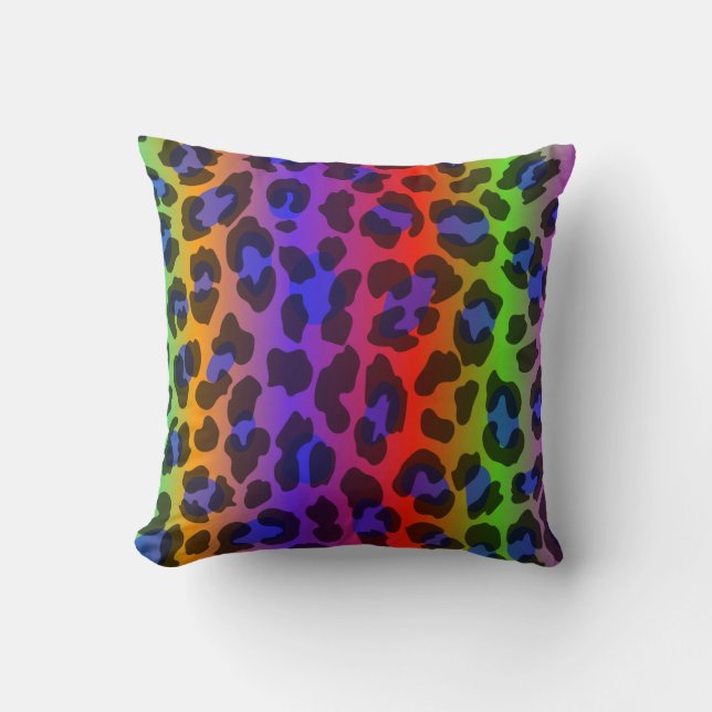 Pattern Colourful Inspiration Retro Tiger Cushion (Front)