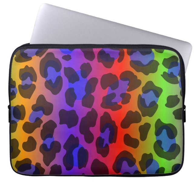 Pattern Colourful Inspiration Retro Tiger     Laptop Sleeve (Front)
