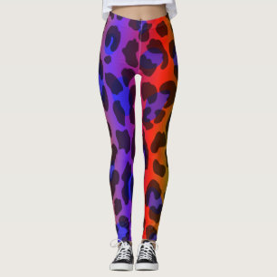 Pattern Colourful Inspiration Retro Tiger Leggings