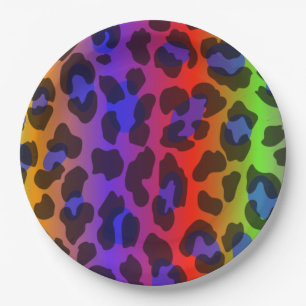 Pattern Colourful Inspiration Retro Tiger Paper Plate
