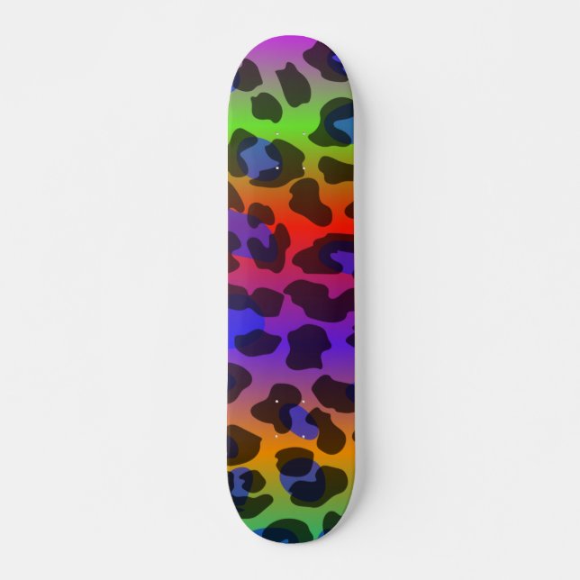 Pattern Colourful Inspiration Retro Tiger   Skateboard (Front)