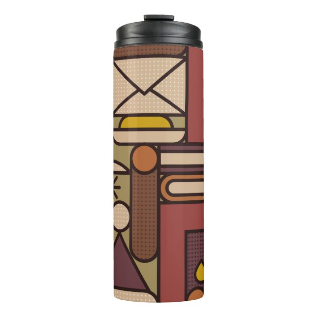 Pattern: cozy evening. Vintage illustrationabstrac Thermal Tumbler (Front)