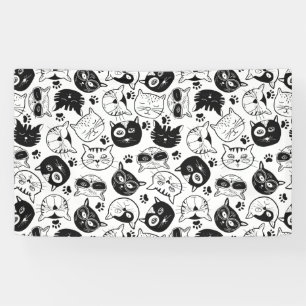 Pattern cute cat house cat, Maine Coon Banner