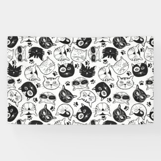 Pattern cute cat house cat, Maine Coon Banner