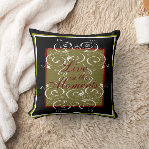 Pattern Design Customise Graphics Black Green Red Cushion