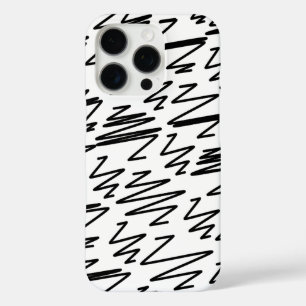 Pattern Design in Black and White iPhone 16 Pro Case