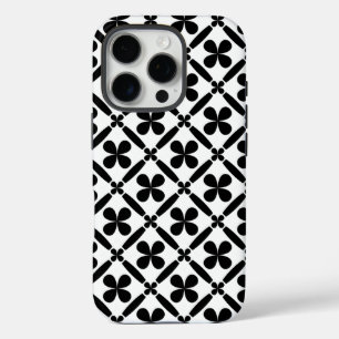 Pattern Design in Black and White iPhone 16 Pro Case