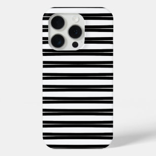 Pattern Design in Black and White iPhone 15 Pro Case