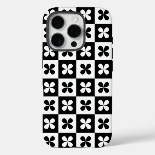 Pattern Design in Black and White iPhone 16 Pro Case