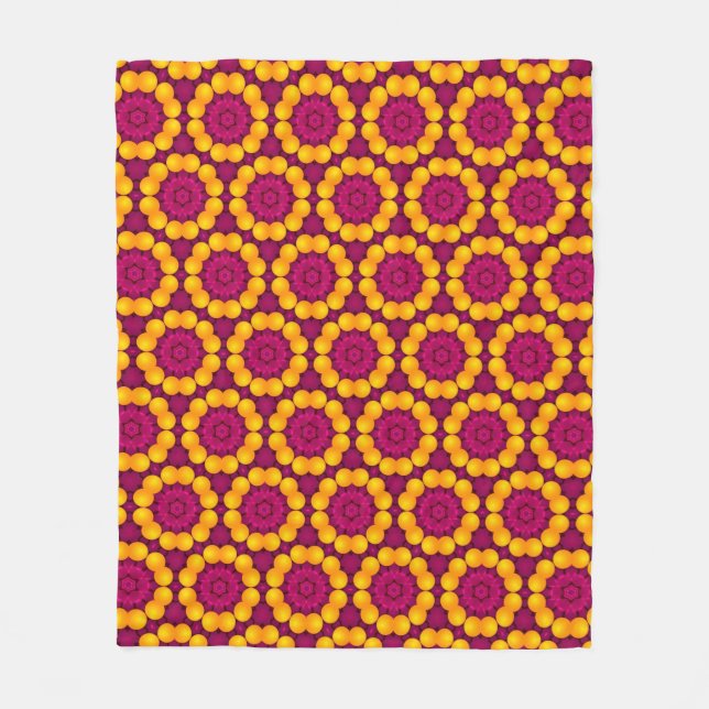 pattern design made by repetition of geometric sha fleece blanket (Front)