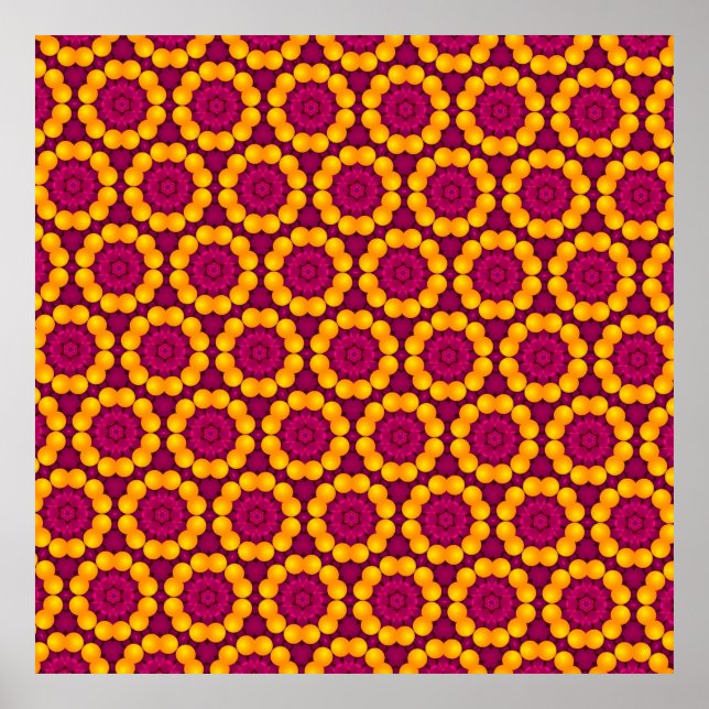 pattern design made by repetition of geometric sha poster (Front)