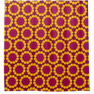 pattern design made by repetition of geometric sha shower curtain
