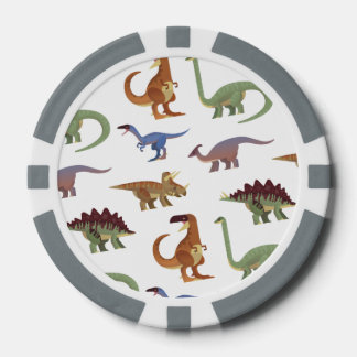 Pattern dino comic dinosaur poker chips