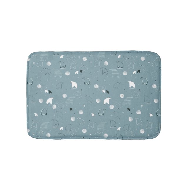 pattern displaying a cute polar bath mat (Front)