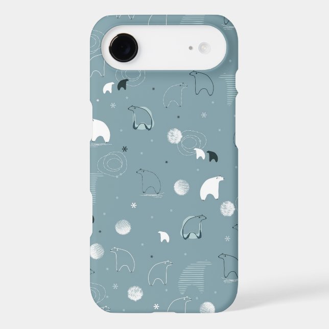 pattern displaying a cute polar Case-Mate iPhone case (Back)