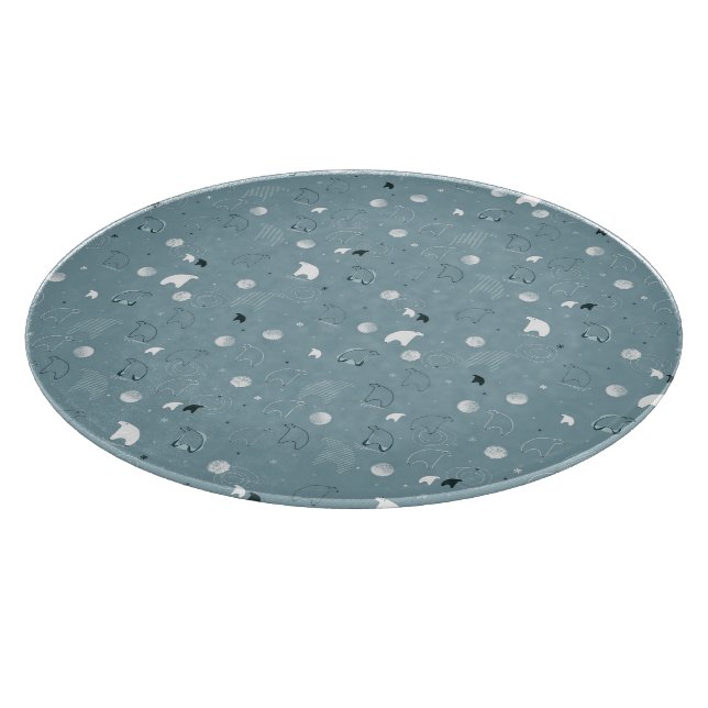 pattern displaying a cute polar cutting board (Corner)