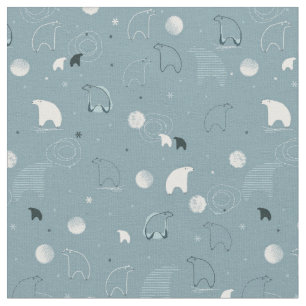 pattern displaying a cute polar fabric