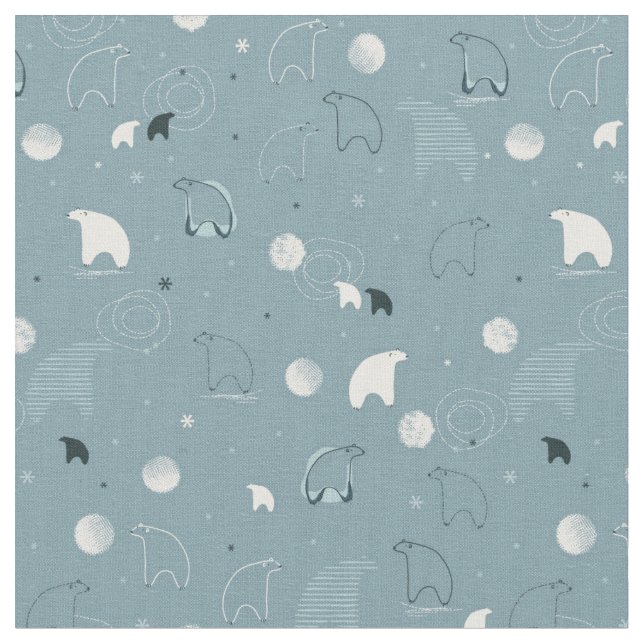 pattern displaying a cute polar fabric (Close Up)