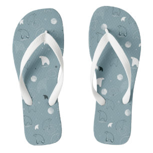 pattern displaying a cute polar jandals