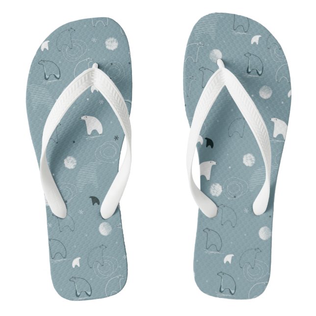 pattern displaying a cute polar jandals (Footbed)