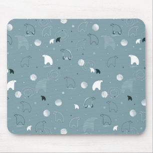 pattern displaying a cute polar mouse pad