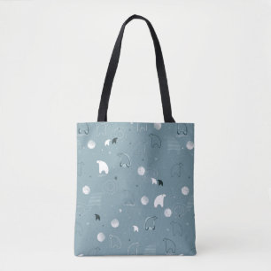 pattern displaying a cute polar tote bag