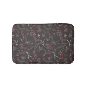 pattern displaying baby animals 1 bath mat