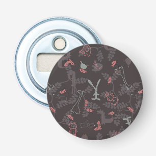 pattern displaying baby animals 1 bottle opener
