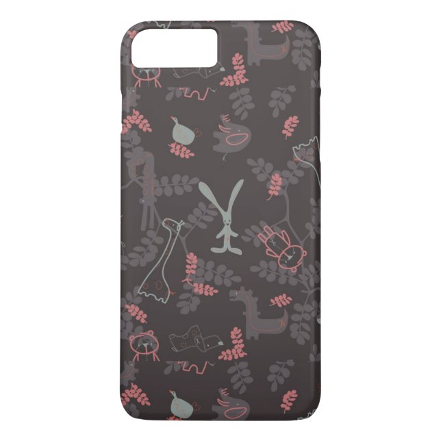 pattern displaying baby animals 1 Case-Mate iPhone case (Back)