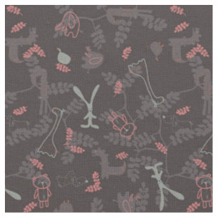 pattern displaying baby animals 1 fabric