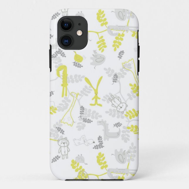 pattern displaying baby animals 2 Case-Mate iPhone case (Back)