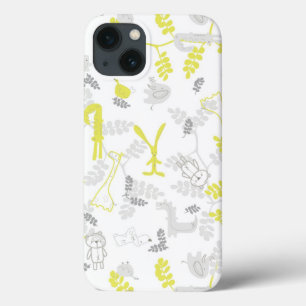 pattern displaying baby animals 2 iPhone 13 case