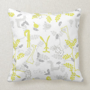 pattern displaying baby animals 2 cushion