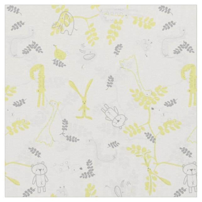 pattern displaying baby animals 2 fabric (Close Up)