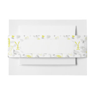 pattern displaying baby animals 2 invitation belly band