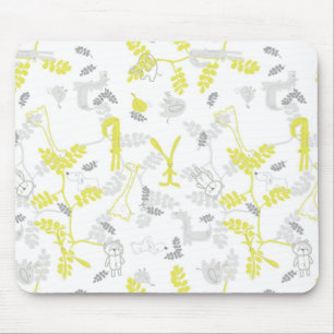 pattern displaying baby animals 2 mouse pad
