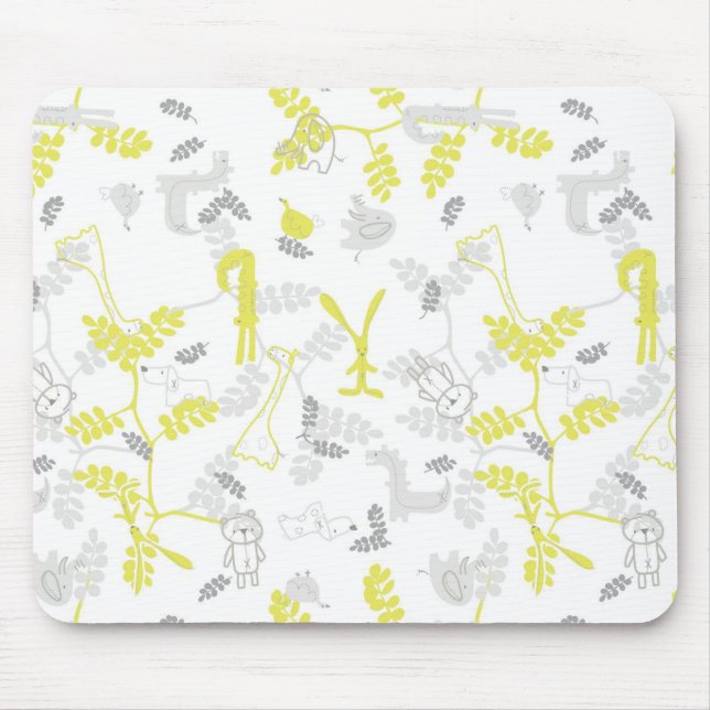 pattern displaying baby animals 2 mouse pad (Front)