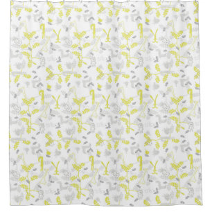 pattern displaying baby animals 2 shower curtain