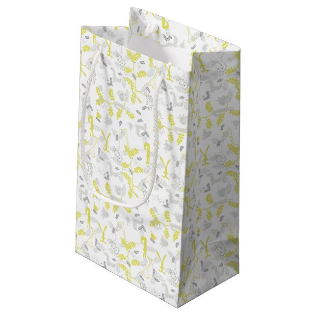 pattern displaying baby animals 2 small gift bag (Back Angled)