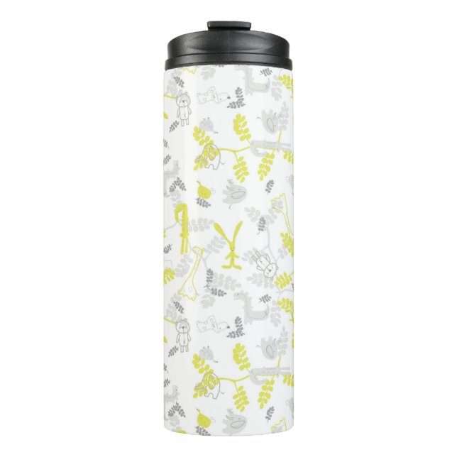 pattern displaying baby animals 2 thermal tumbler (Front)