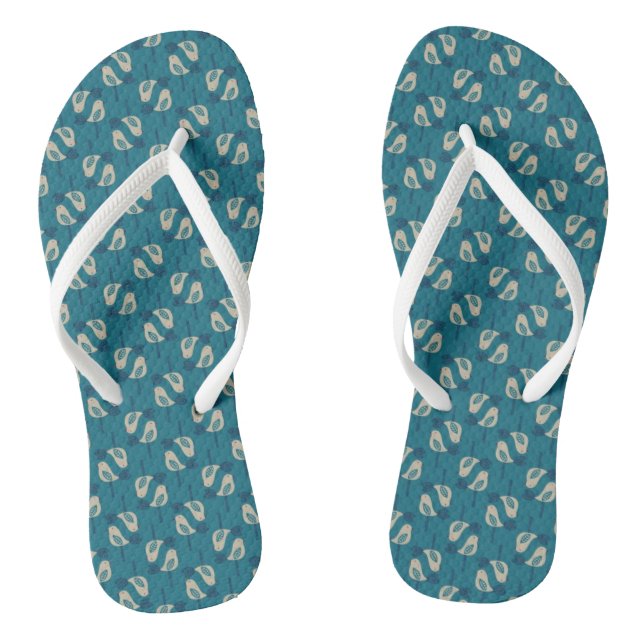 pattern displaying birds jandals (Footbed)