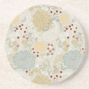 pattern displaying curly garden coaster