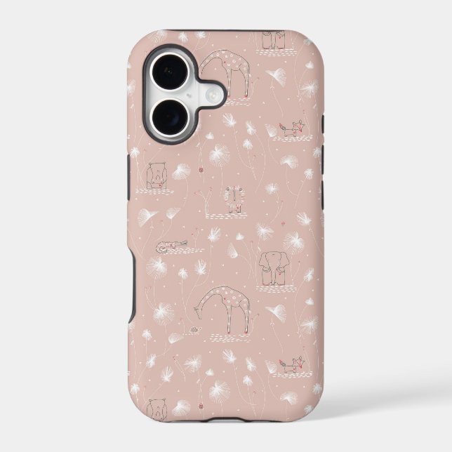 pattern displaying cute baby jungle animals (Back)