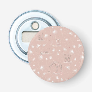pattern displaying cute baby jungle animals bottle opener