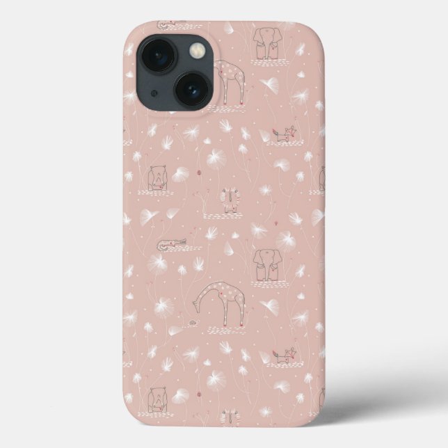 pattern displaying cute baby jungle animals Case-Mate iPhone case (Back)