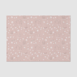 pattern displaying cute baby jungle animals tissue paper