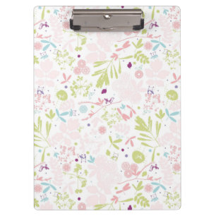 pattern displaying floral clipboard