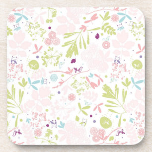 pattern displaying floral coaster